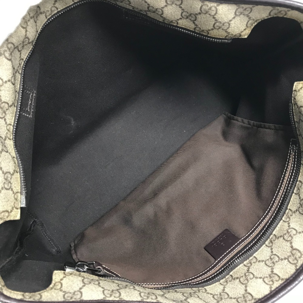 GUCCI 211137 GG Logo Shoulder Bag Tote Supreme Canvas Leather Men's Women's B... - Picture 15 of 16